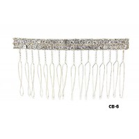Hair Comb - 12 PCS Clear Crystal Stones – CB-6